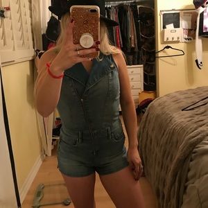 Denim overalls